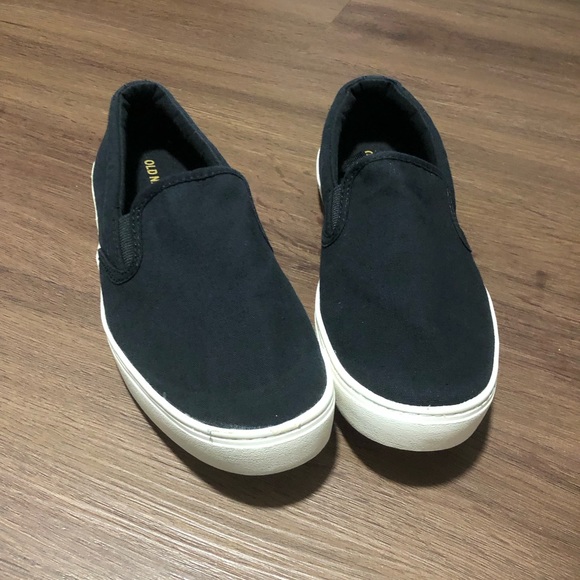 Old Navy Slip On Shoes, Black Canvas, Women’s Size 8 - Picture 2 of 11